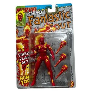Marvel Fantastic Four Human Torch Action Figure Fireblast Flinging Action Toy